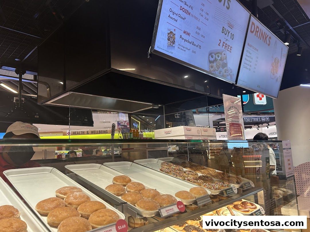 Menu page for Krispy Kreme