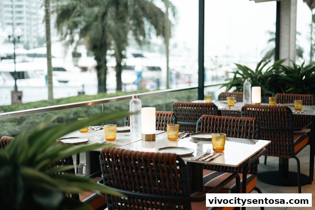 Latitude Restaurant  Terrace ONE15 Marina Members only