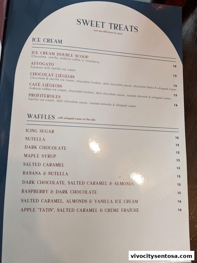 Menu page for Le Faubourg