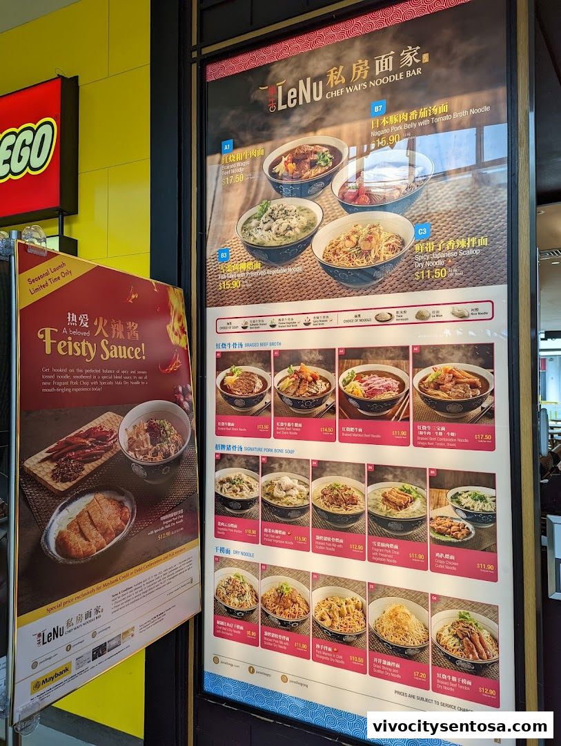 LeNu Chef Wais Noodle Bar at VivoCity