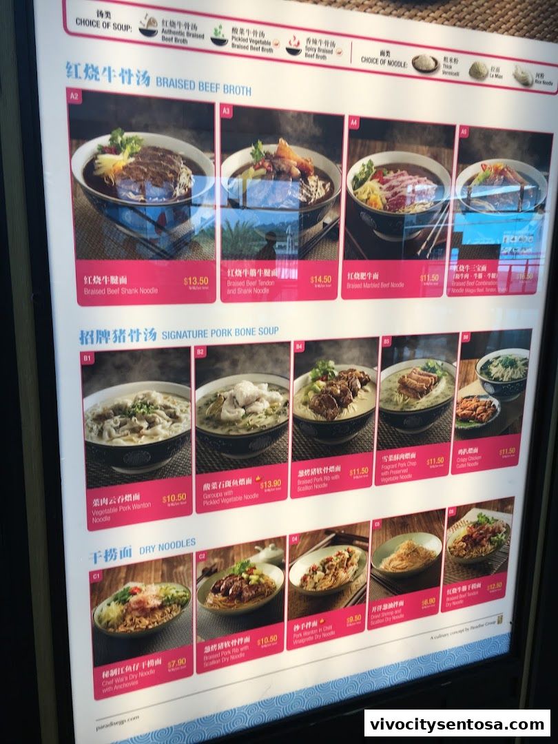LeNu Chef Wais Noodle Bar at VivoCity