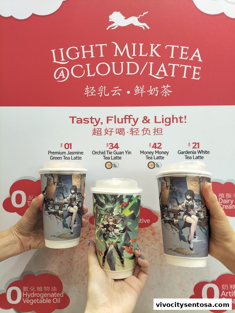 Menu page for LiHO TEA  Vivocity