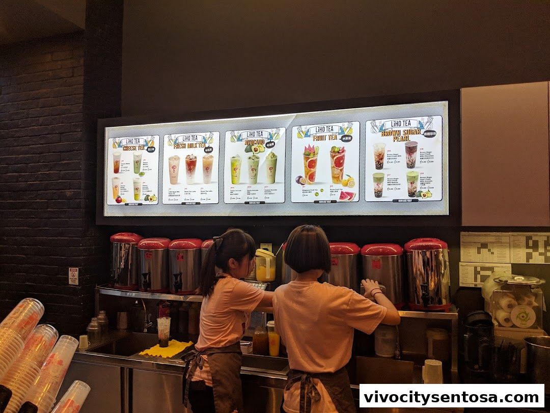 Menu page for LiHO TEA  Vivocity