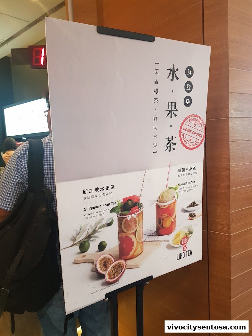 Menu page for LiHO TEA  Vivocity