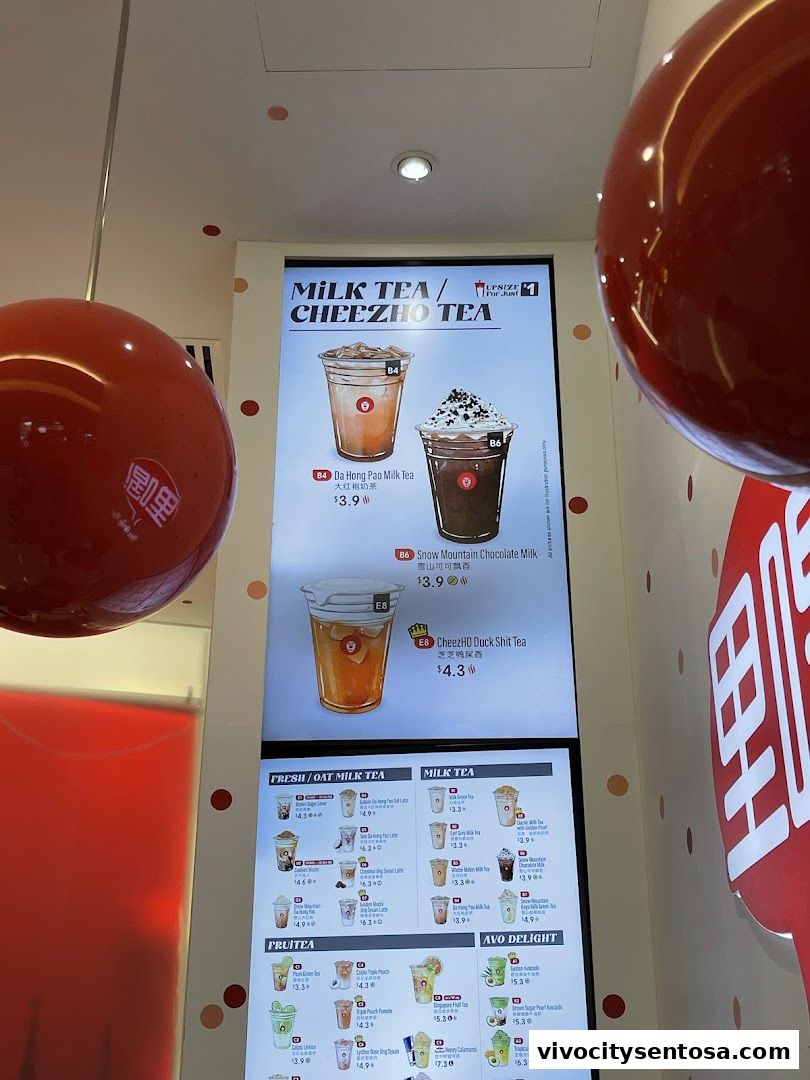 Menu page for LiHO TEA  Vivocity