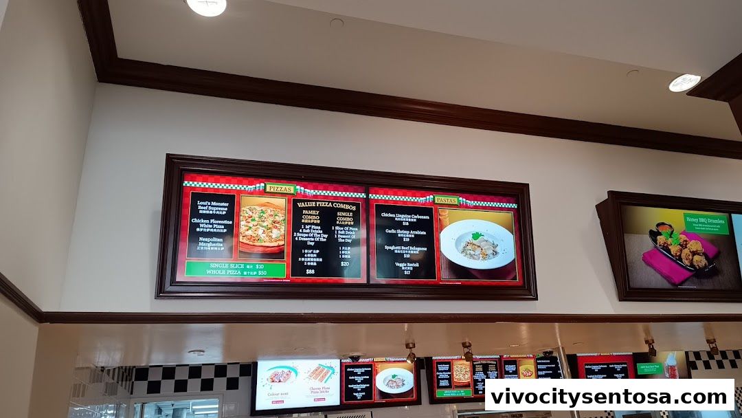 Menu page for Louis NY Pizza Parlor