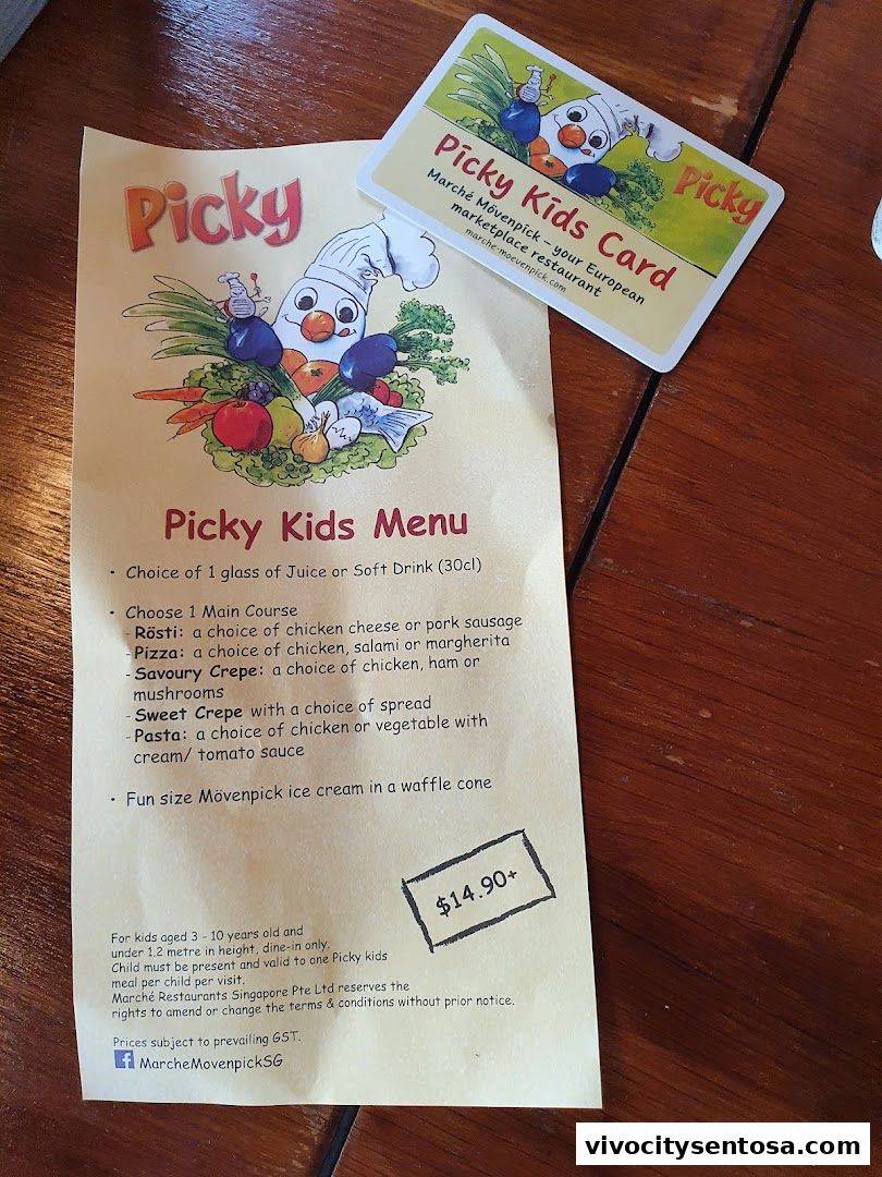 Menu page for Marché VivoCity