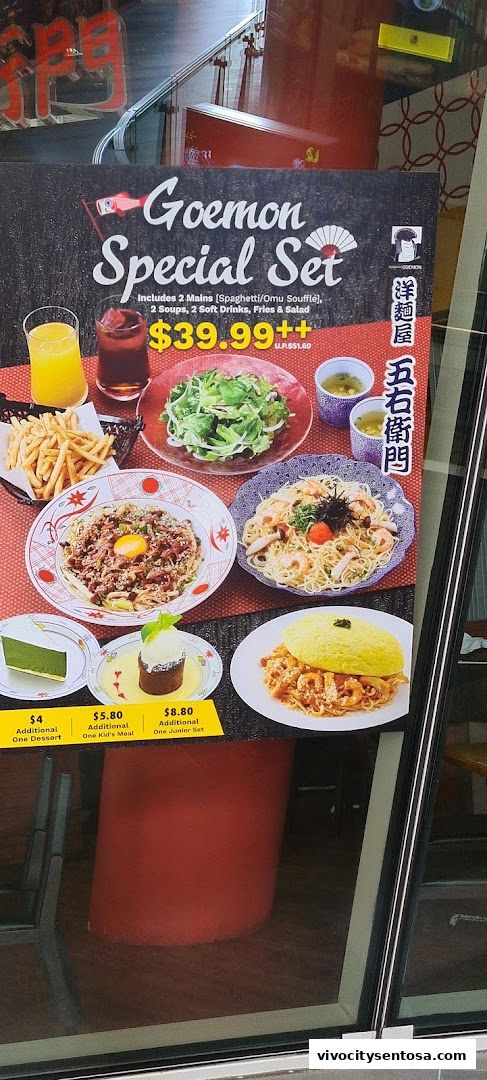Menu page for Marché VivoCity