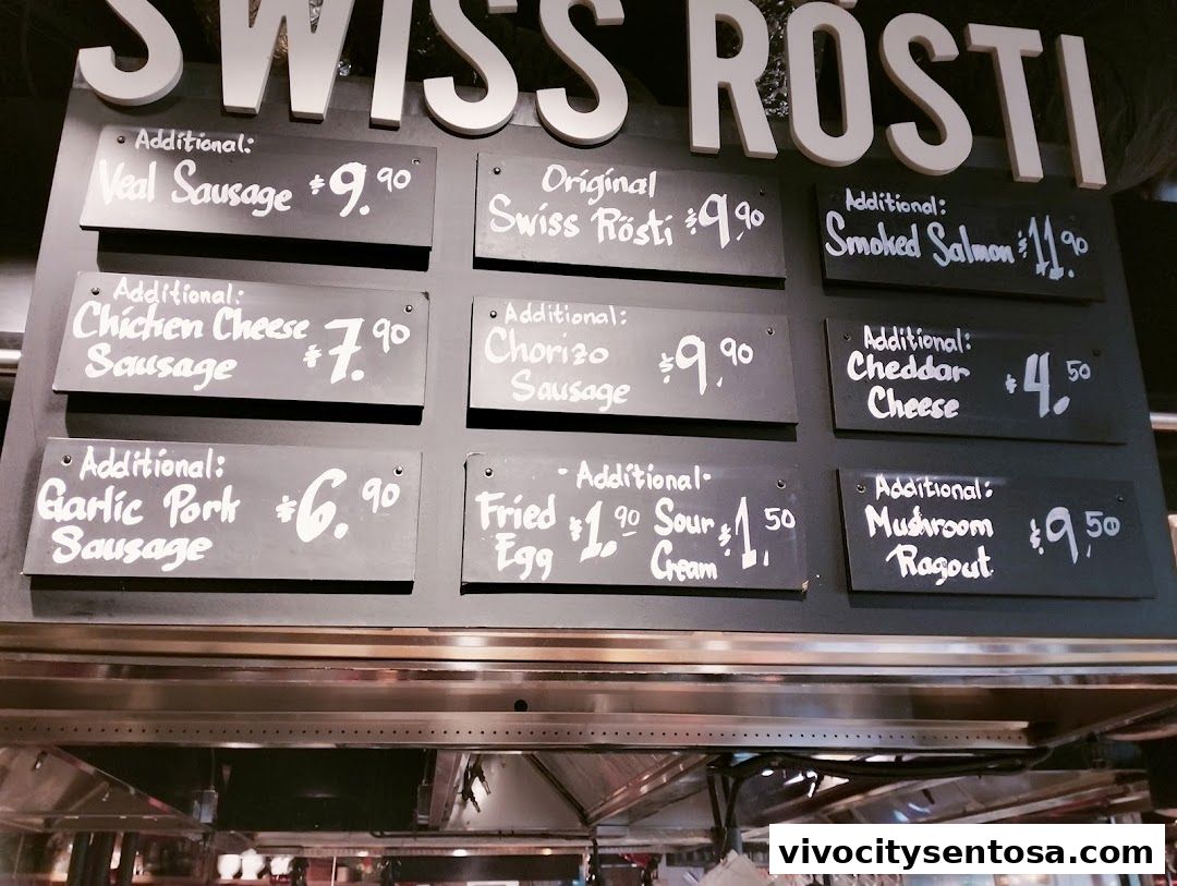 Menu page for Marché VivoCity