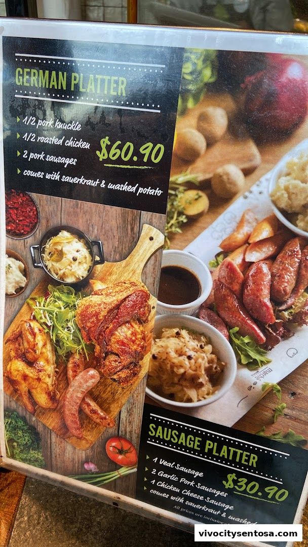 Menu page for Marché VivoCity