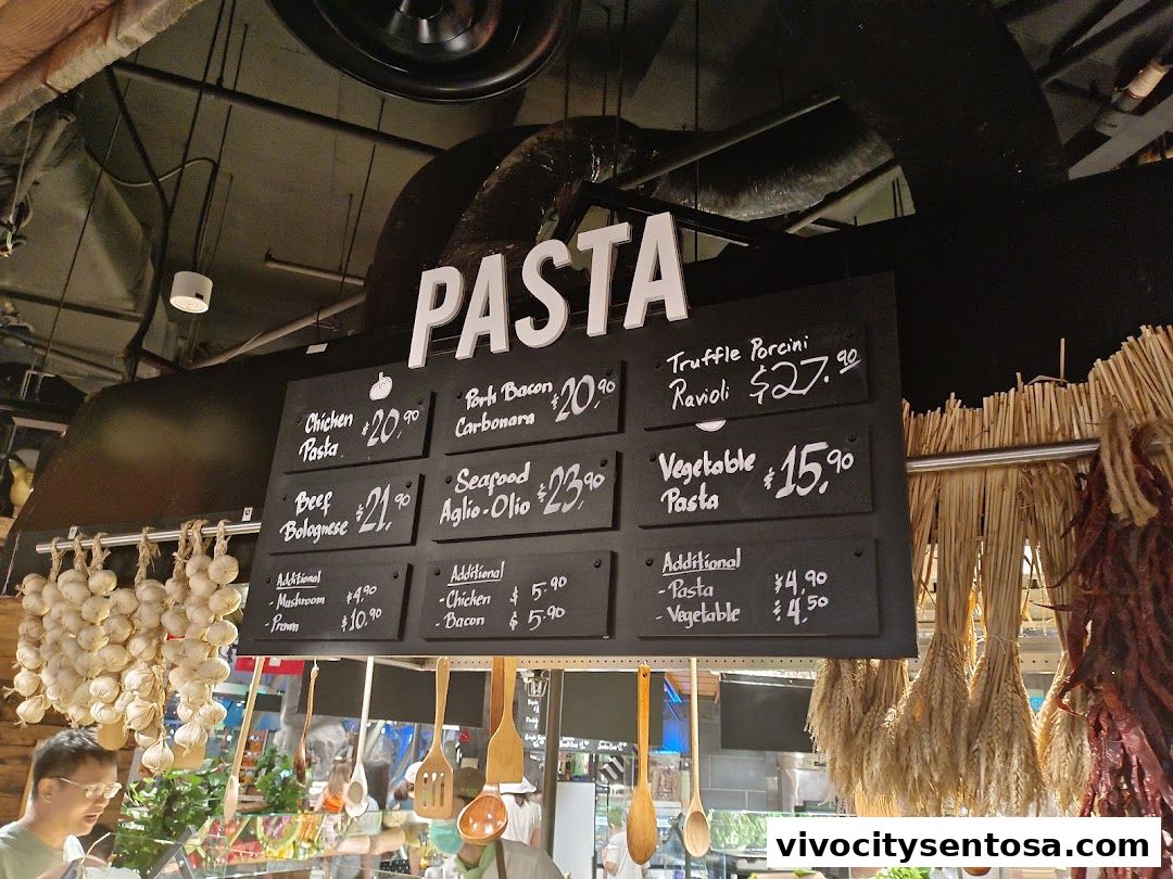 Menu page for Marché VivoCity