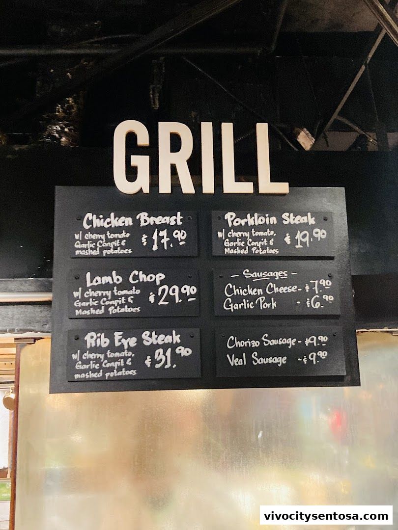 Menu page for Marché VivoCity
