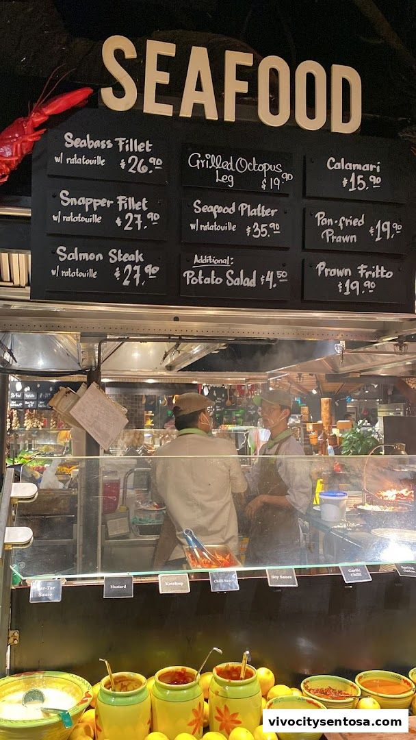 Menu page for Marché VivoCity