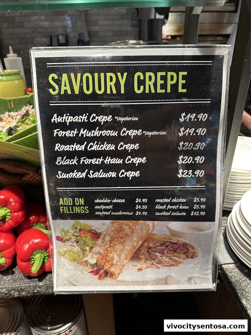 Menu page for Marché VivoCity