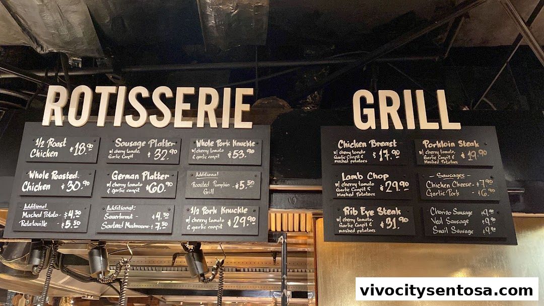Menu page for Marché VivoCity