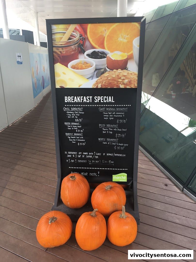 Menu page for Marché VivoCity