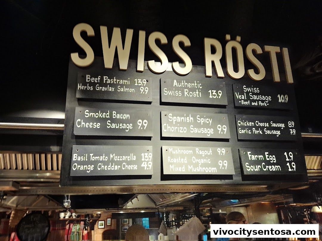 Menu page for Marché VivoCity