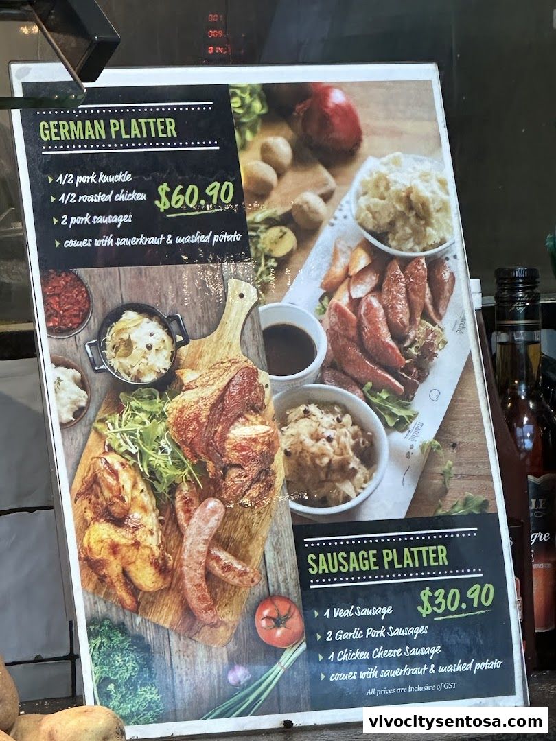 Menu page for Marché VivoCity