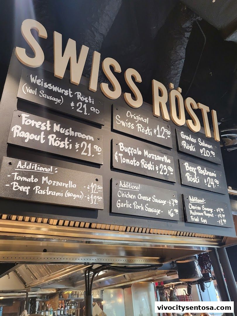 Menu page for Marché VivoCity