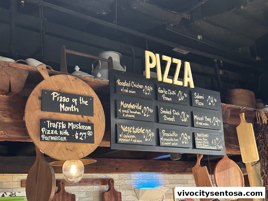 Menu page for Marché VivoCity