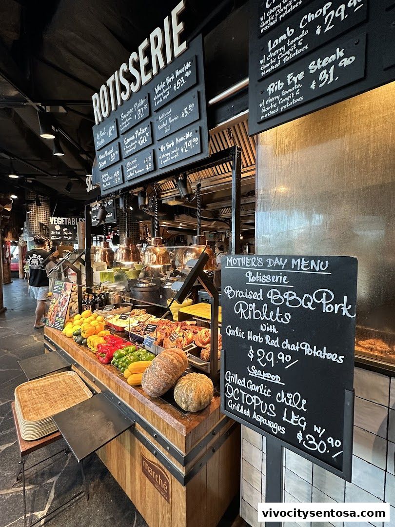 Menu page for Marché VivoCity