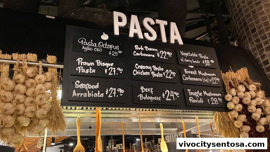 Menu page for Marché VivoCity