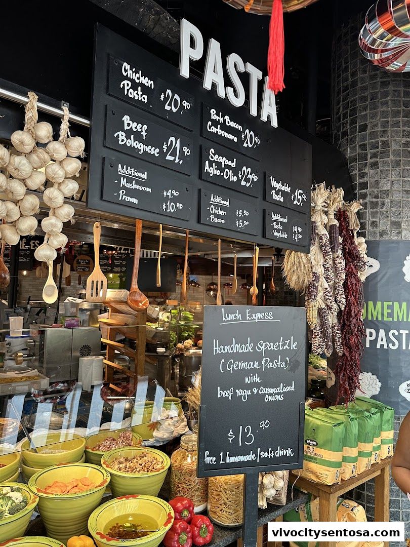 Menu page for Marché VivoCity