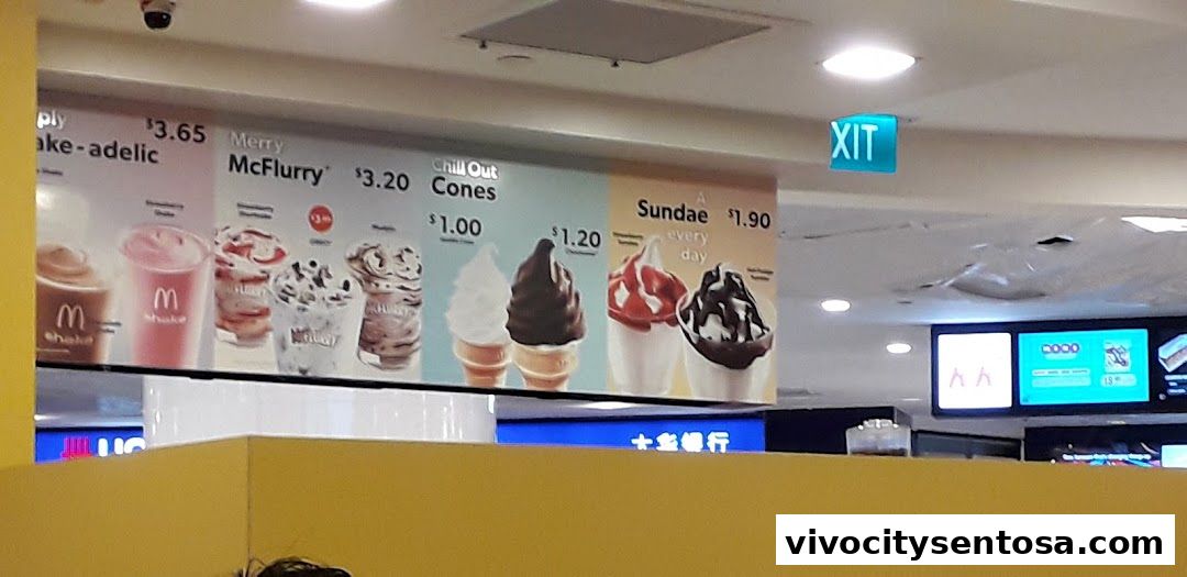 Menu page for McDonalds Vivocity