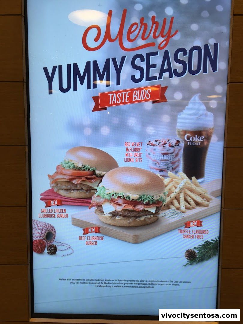 Menu page for McDonalds Vivocity
