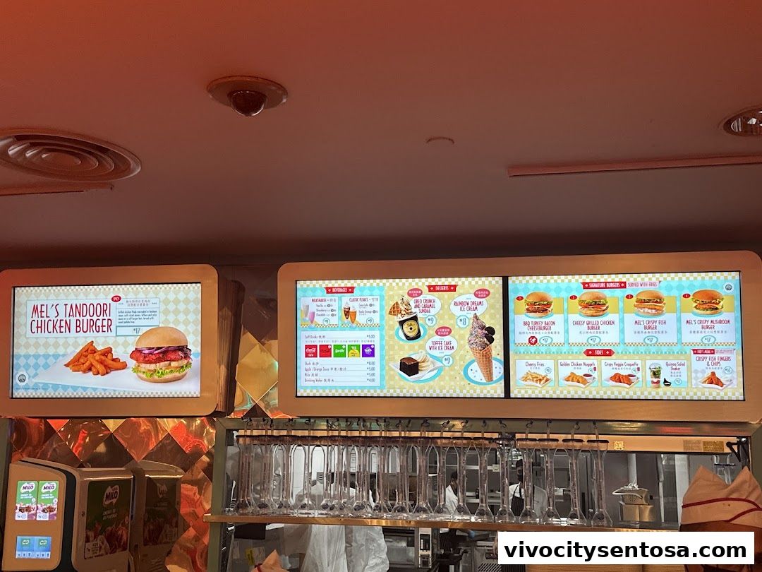 Menu page for Mels Drive-in