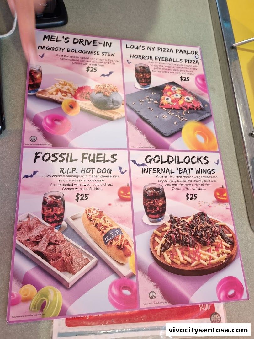 Menu page for Mels Drive-in