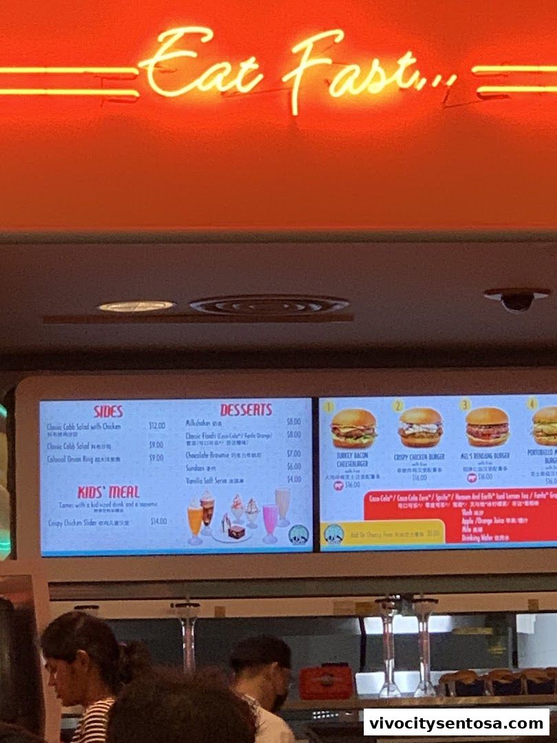 Menu page for Mels Drive-in