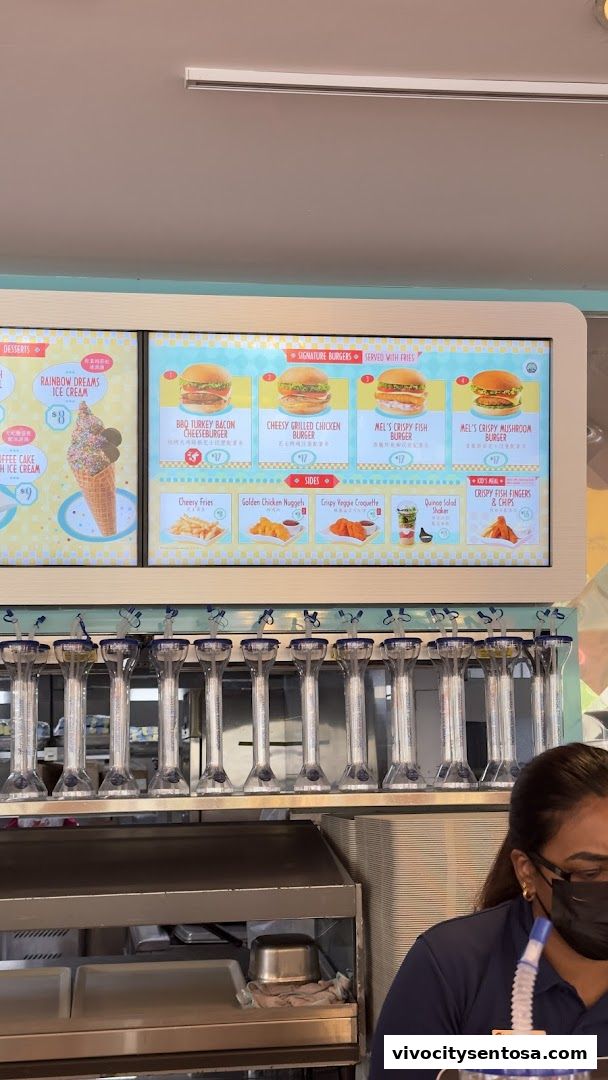 Menu page for Mels Drive-in