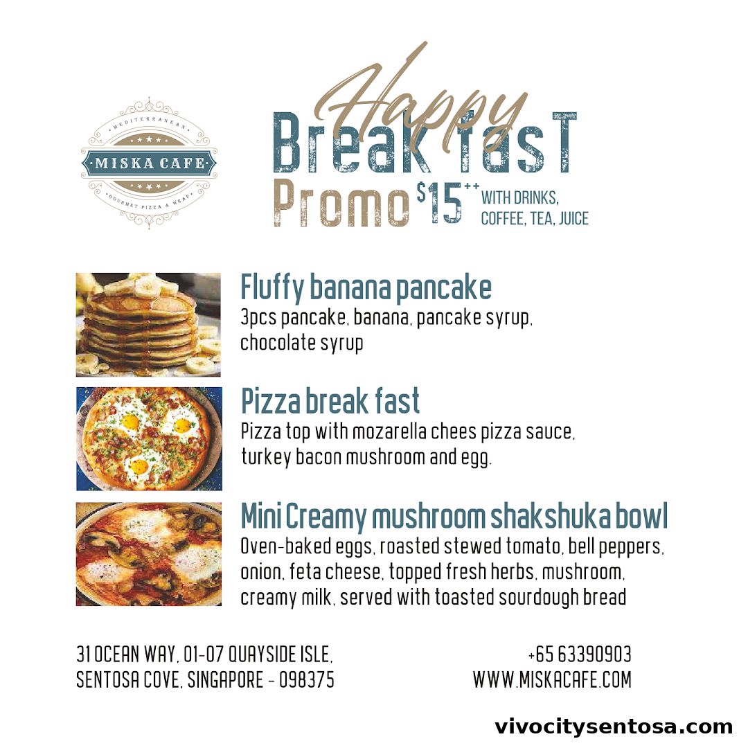 Menu page for Miska Cafe