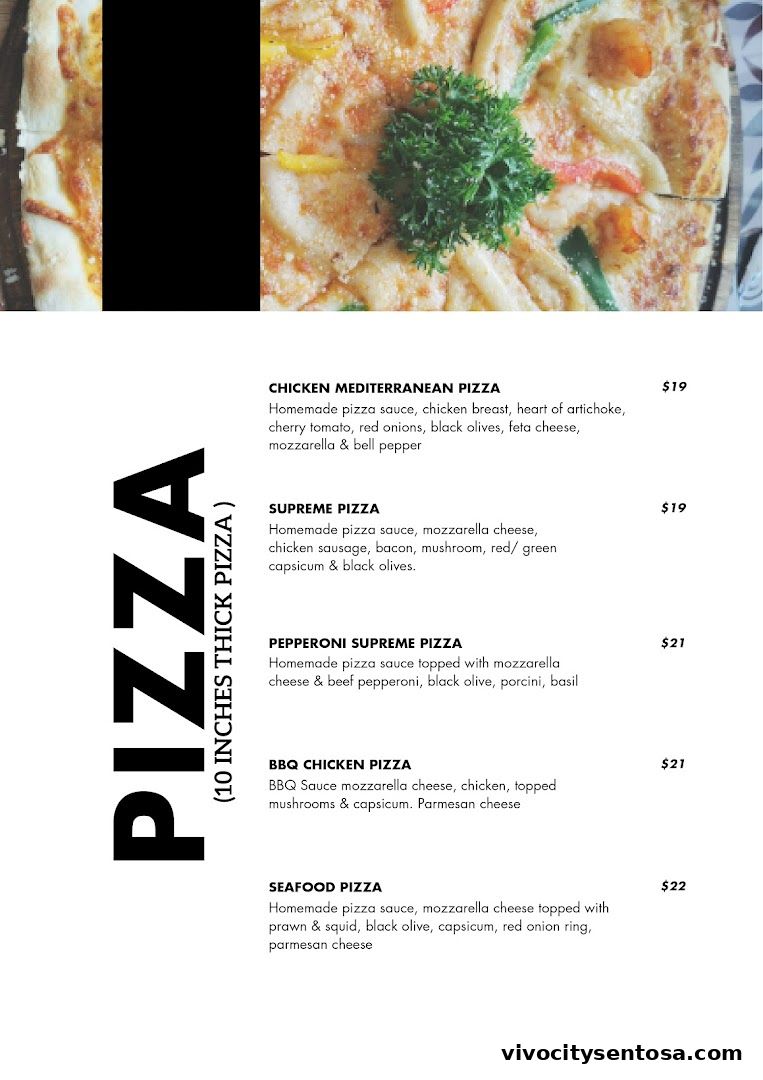 Menu page for Miska Cafe