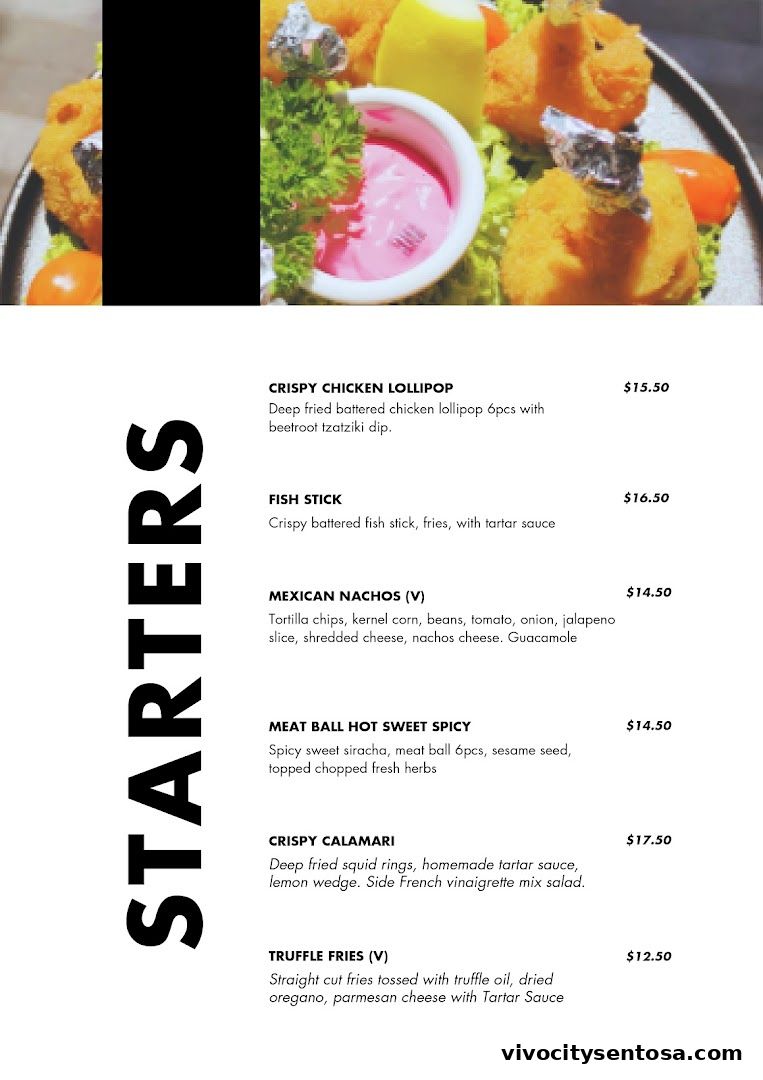 Menu page for Miska Cafe