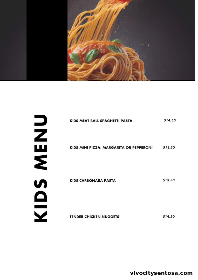 Menu page for Miska Cafe