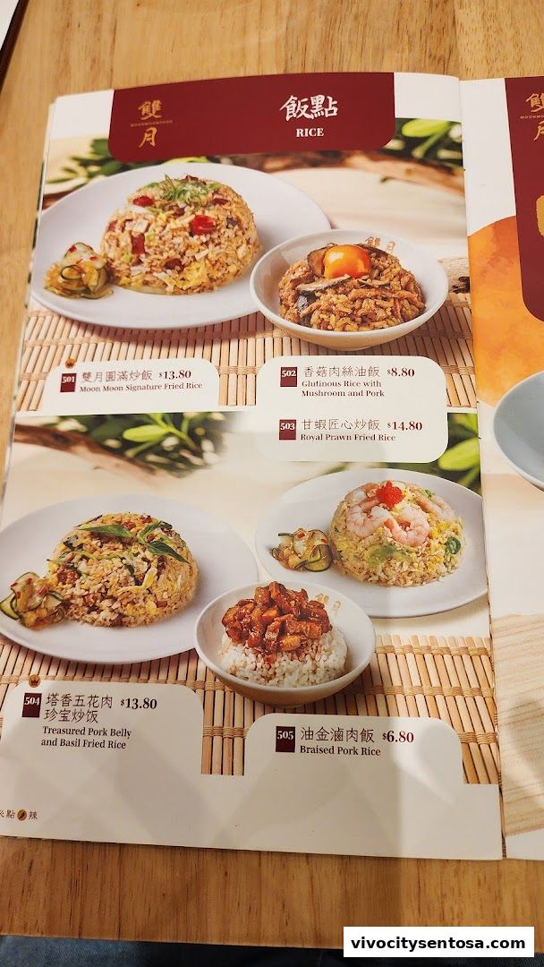 Menu page for Moon Moon Food VivoCity