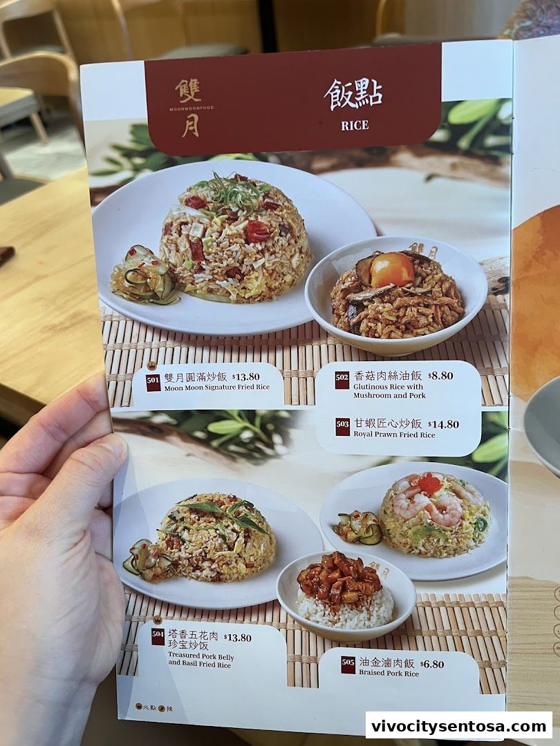 Menu page for Moon Moon Food VivoCity