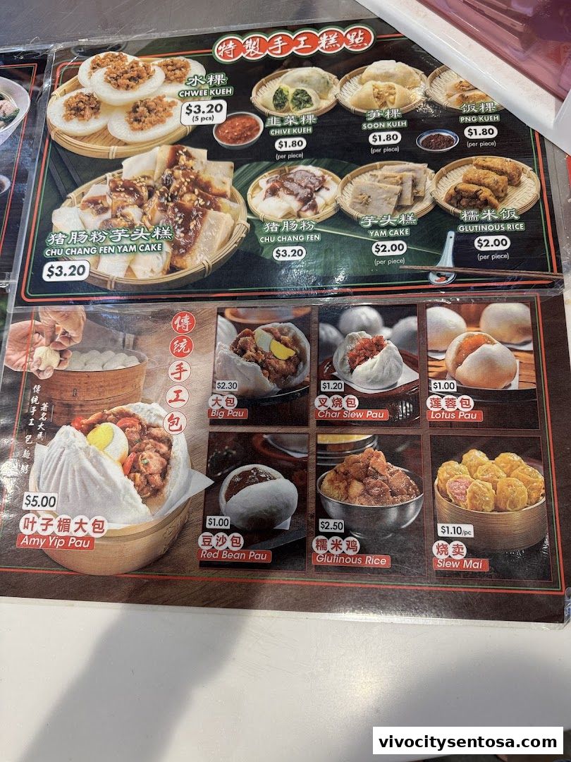 Menu page for Nam Kee Pau