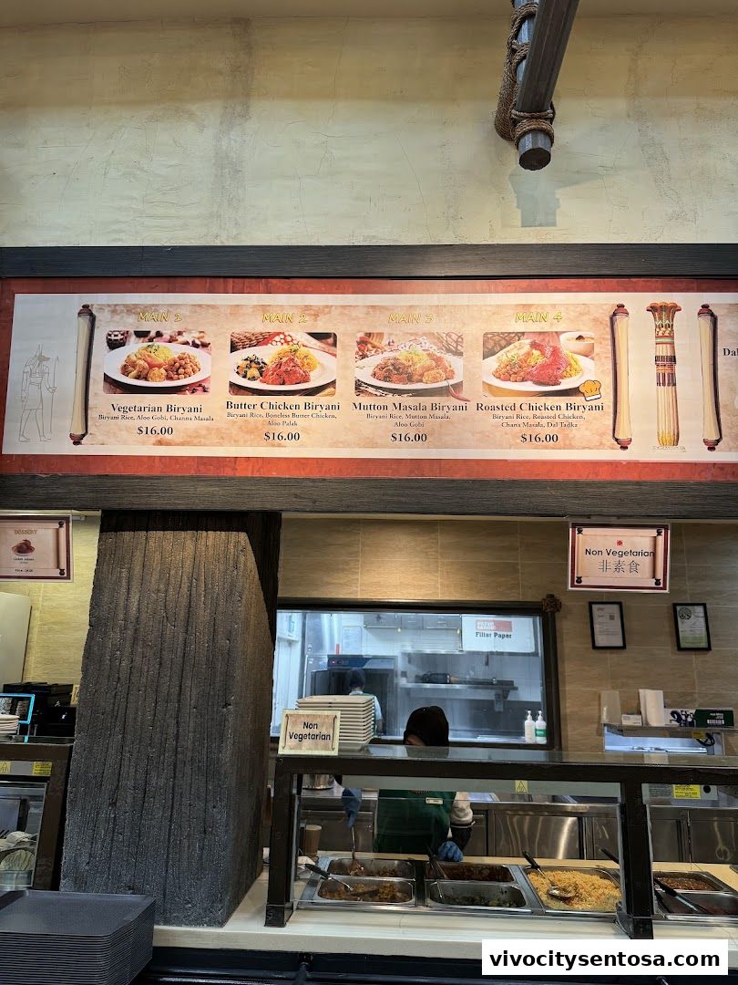 Menu page for Oasis Spice Café