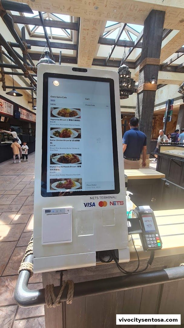 Menu page for Oasis Spice Café