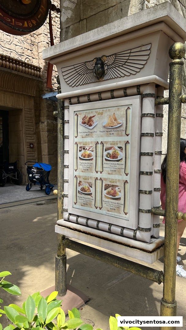 Menu page for Oasis Spice Café