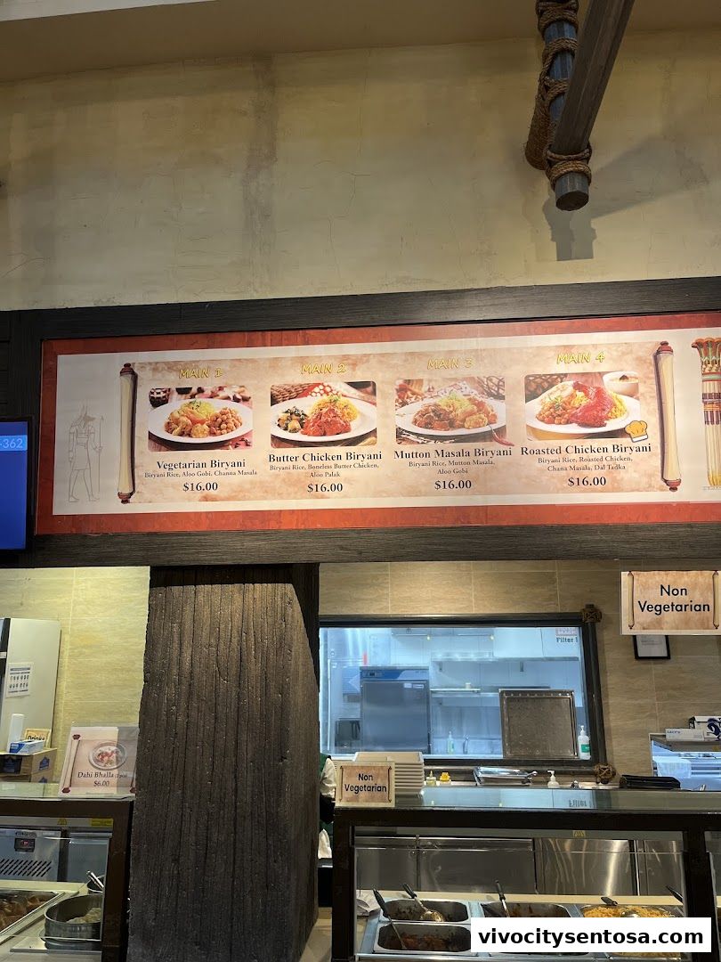 Menu page for Oasis Spice Café