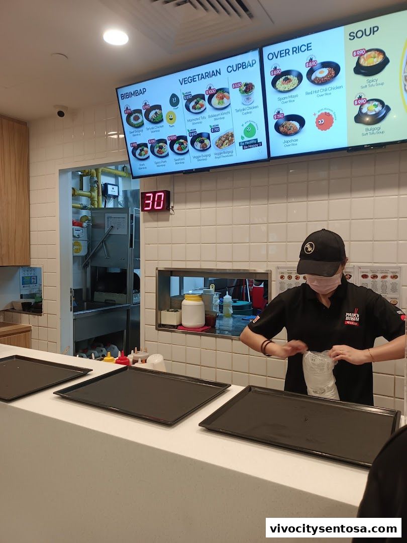 Menu page for Paiks Bibim  Vivo City