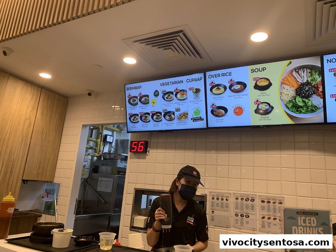 Menu page for Paiks Bibim  Vivo City