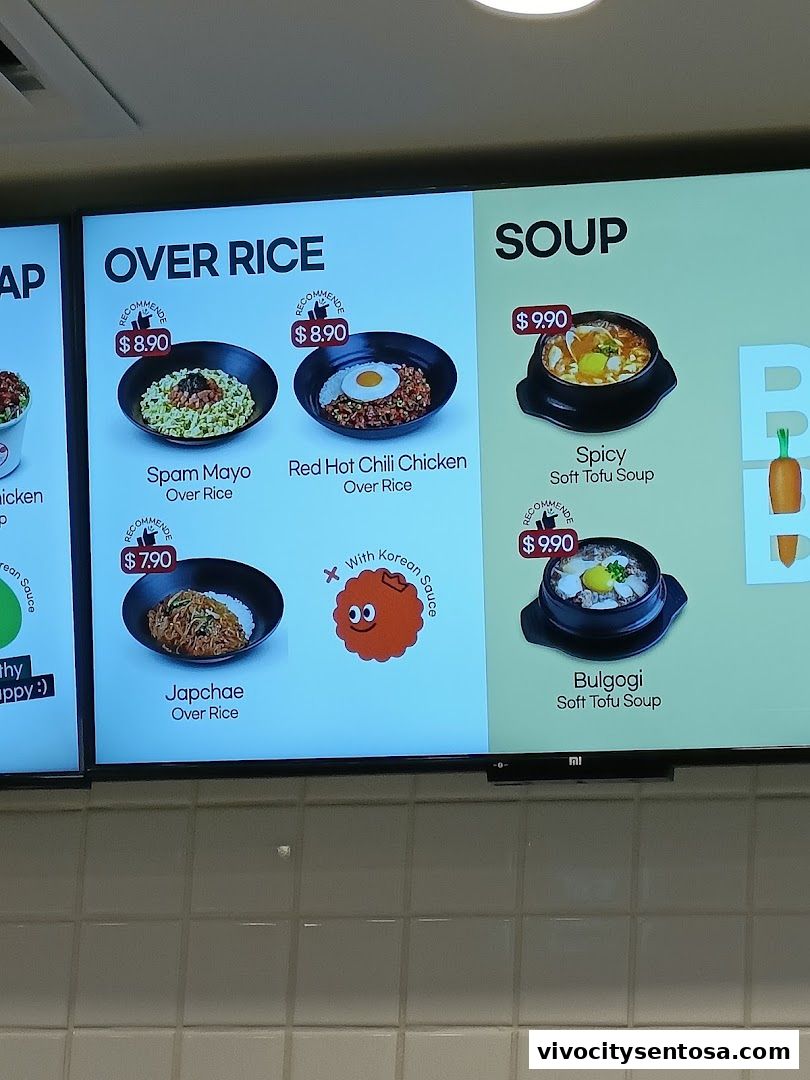 Menu page for Paiks Bibim  Vivo City