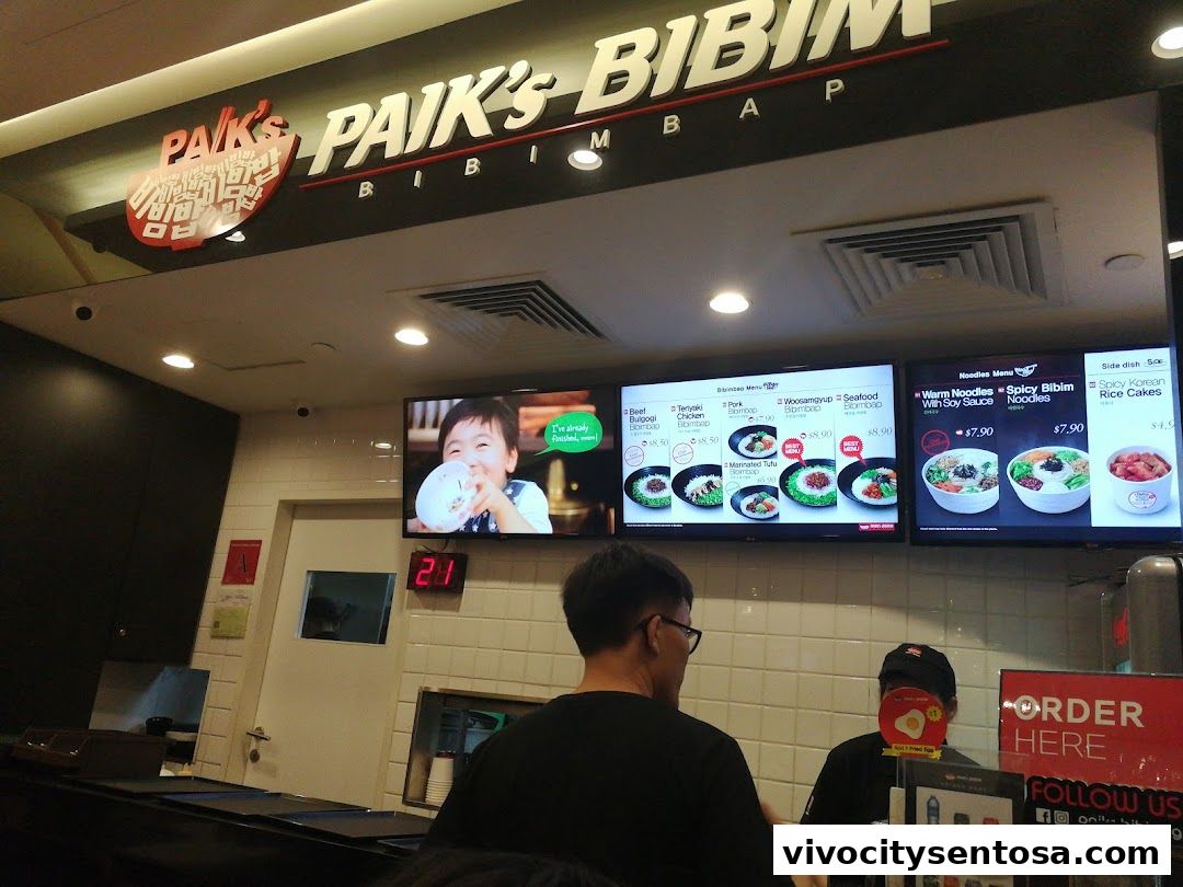Menu page for Paiks Bibim  Vivo City