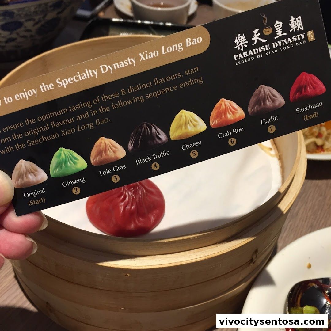 Menu page for Paradise Dynasty