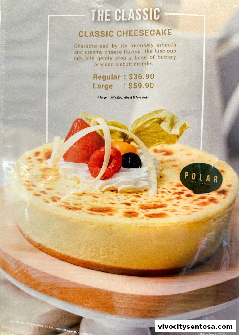 Menu page for Polar Puffs  Cakes  Vivocity